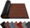 FB FunkyBuys Washable Dirt Trapper Door Mats Indoor & Outdoor, Heavy Duty Non Slip Doormats, Rubber Backed Floor Mat, Super Absorbent Front Door Mat, Entrance Rug (Rust-waved, 40cm x 60cm)