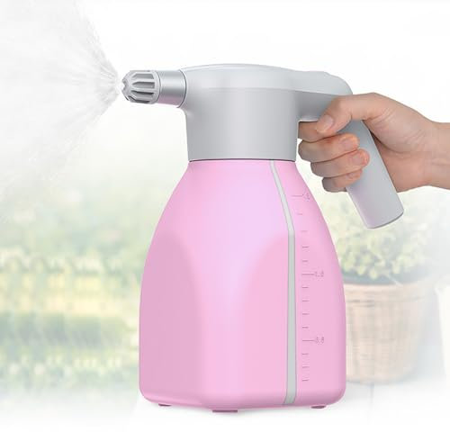CHANGLKJ Pulverizador De Agua Eléctrico Recargable, Pulverizador Automático De Regadera De 1.5L, Rociador De Plantas De Jardín con Botella Pulverizadora, Configurable por Nebulización/Corriente