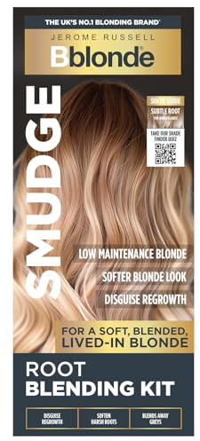 Jerome Russell BBlonde SMUDGE Root Blending Kit SUBTLE WARM | Professional Root Blending Kit | Colour Refresher | Regrowth Disguise | Natural, Soft, Lived-In Blonde