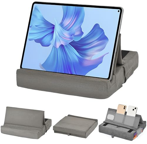 XSQD Support pour Tablette, Support Tablette pour Lit, Étagère Pliante de Support Livre Triangle, Oreiller de Lecture Portable Multifonctionnel, Convient pour Tablettes, Téléphones Oreillers Lecture