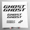 Stickersland® Aufkleber-Set kompatibel mit Rahmen Ghost MTB Mountainbike und Helm | Aufkleber-Aufkleber für Fahrrad Schriftzug Logos | Stickersland® (schwarz glänzend)