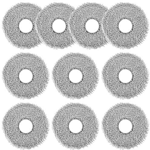 10 Pcs Mop Pads Replacement Parts Compatible with Roborock Q Revo/Qrevo MaxV/Qrevo Master/Qrevo Pro/Qrevo Slim/Qrevo S/Qrevo Curve Robot Vacuum Cleaner Wipes Cleaning Pads Covers Accessories