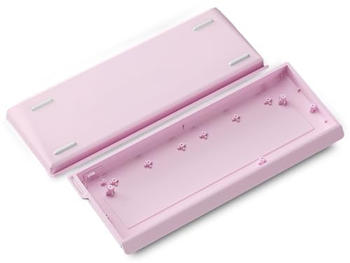 ZMX H60 Aluminum Keyboard Case,60% Customized Mechanical Gaming Keyboard Housing Compatible with Woot60HE/MADLIONS MAD 60 HE 61Keys Compact Barebones Keyboards DIY (Pink)