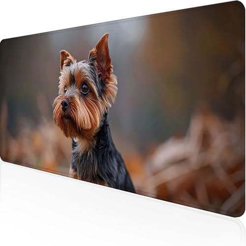 Tapis Souris Chien1500x800x3mm Tapis de Souris Gaming Noir Mouse Pad XL avec des Bords Cousus Caoutchouc Antidérapant et Imperméable Base Mouse Pad pour PC Jeu de Bureau, Cadeau 2-Q