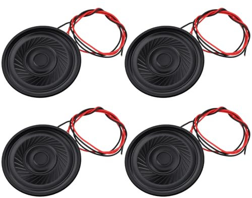 VGOL 4 Mini Altoparlanti Da 36 Mm 8? 0,5 W Con Cavo Da 10 Cm Per MP3 Campanelli Allarmi Giocattoli