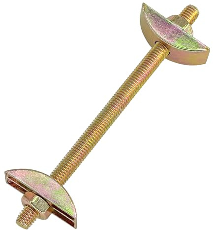10-Pack M6 Bed Bolts and Half Moon Nuts – Adjustable Furniture Connecting Bolt (100mm)