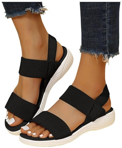 Sommerschuhe Damen Bequem, Sandalen Damen Sommer Hausschuhe Barfuss Sandalen Schuhe Breite Füße Schicke Schlappen Latschen Elegant Slingback Sandaletten Hanfseil Damensandalen