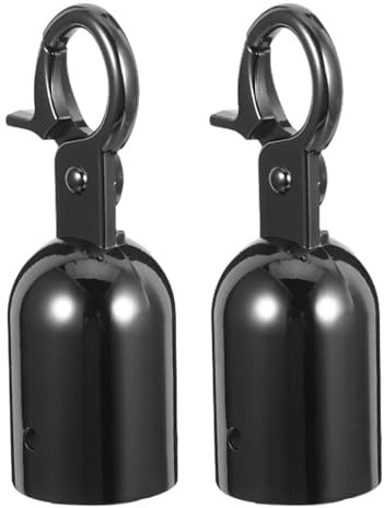 Sosoport Embout De Corde Avec Crochet 28mm Noir Lot De 2 | Alliage De Zinc, Finition Noire Élégante, Lot De 2, Pour Cordes Décoratives