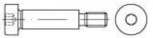 ISO 7379 Pass-Schulterschraube Schaftpassung h8 M8x40 Stahl 12.9 blank Innensechskant 50 Stk