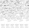 nbeads 200 PCS transparent Glas quadratisch Cabochons, klar, 15×15×5