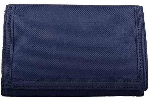 WYE LEATHER Mens/Boys Canvas Style Bi-Fold Ripper Fastening Money/Coin Holder/Wallet - Navy