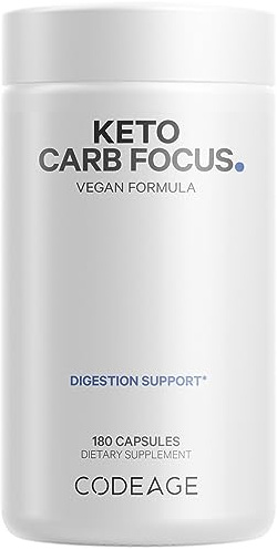 Codeage Keto Carb, White Kidney Bean, Green Tea, Cinnamon, 180 Capsules