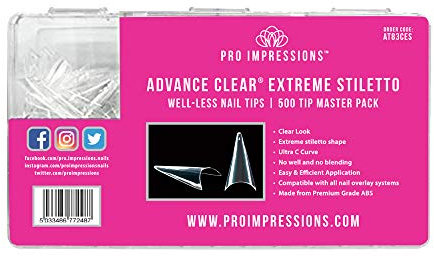 Advance Clear Extreme Stiletto Proimpressions (500 TIPS)