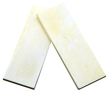 RECHERE 2PCS Bovine bone Knife Handle Scales Slabs for Sword Knives Making 8.5x3x0.5cm