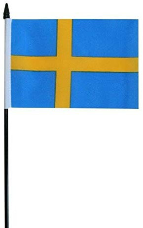 Bandiera della Svezia che sventola, 15,2 x 10,2 cm