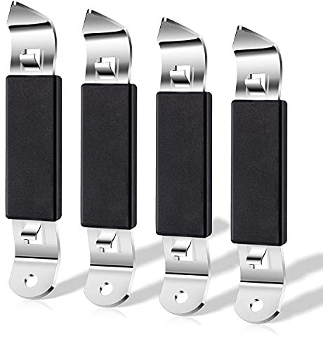 BEATURE 4 abrebotellas magnéticas, abridor de latas, abridor de latas, clásico portátil de acero inoxidable para cervezas, latas, bebidas, adecuado para acampar y viajar