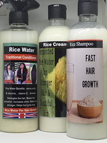 MCP Reiswasser Shampoo + Reiscreme für Haarausfall-Behandlung, 200 ml