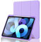 Custodia Cover per iPad Air 7 11 Pollici 2025 M3/Air 6 2024 M2/5/4 2022 2020 10,9 con Portapenne, Smart Magnetica Trifold, Antiurto, Supporta Pencil 2 Gen, Auto Sveglia/Sonno, Viola