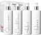 Print Maniacs White Mrs Hinch Inspired Personalised 500ml Pump Bottles Bathroom Lotion Kitchen Set Shampoo Conditioner (Set 4 His Her, F2 ) (Silver)