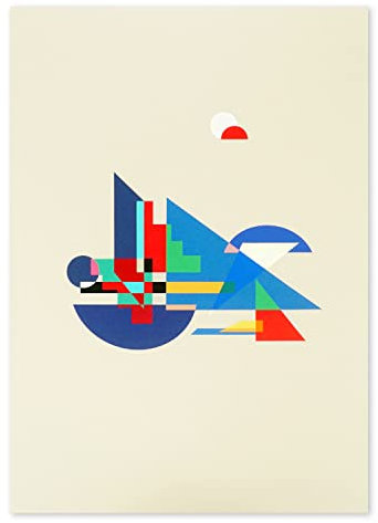 CoolChange Wandbild im Bauhaus Stil | Poster auf Hartschaumplatte 30x42cm | Abstraktes Bild für Kunstliebhaber