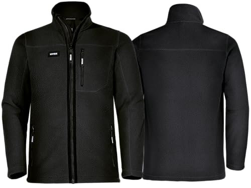 Uvex Echor Fleecejacke - Herren Arbeitsjacke mit Sherpa Fleece - Schwarz - Gr M