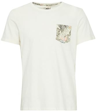 Blend BHFlorens Herren T-Shirt Kurzarm Shirt mit Print und Rundhalsausschnitt, Größe:3XL, Farbe:Offwhite (70005)