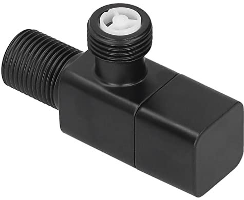 MOUMOUTEN Wasserhahn-Eckventil, G1/2-Eckventil, Mischwasser-Absperrventil für Badezimmer-WC-Waschbecken-Zubehör (3,1 x 1,0 Zoll, Schwarz)