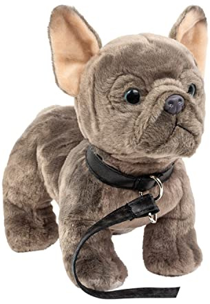 Französische Bulldogge 23 cm stehend grau Plüschhund Uni-Toys Kuscheltier Hund