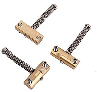 Ogdni Kompensierte Stegsätze, 3-teilig, 10,8 mm Barrel-Style Brücke Sattel für Telecaster Tele Style Electric Guita Ersatzteile (Gold)