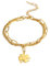 LIKGREAT Vierblättrige Kleeblätter Armbänder für Frauen Mädchen Saint Patrick's Day Herzförmiges Glücksarmband Irischer Glücksbringer Edelstahlschmuck Geschenke für Weihnachten Neujahr (Stil 1-Gold)