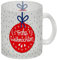 Frohe Weihnachten Glas Tasse mit Weihnachtskugel Motiv