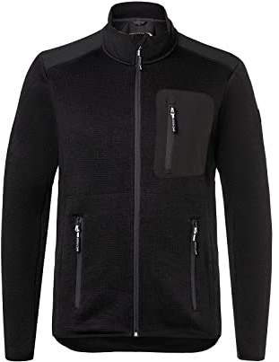 KÜBLER ICONIQ Strickjacke 1443 – Arbeitsjacke im Stricklook mit Kontrasteinsätzen und Front-Reißverschluss