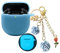 Bose QuietComfort Earbuds II Case Cover 2022, Cute Bose Earbuds 2 Soft Silicone Skin Shockproof Protective Cover for New Bose Earbuds II Case with Carabiner Keychain for Women Girls (Blue)