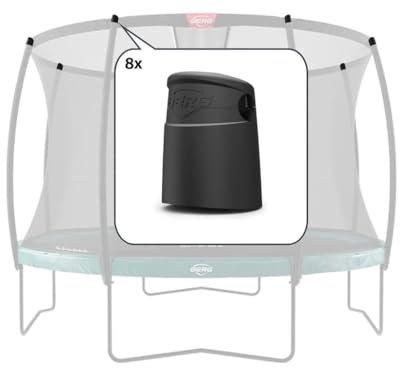 BERG Trampoline Veiiligheidsnet - Safety Net Deluxe - Doppen voor Bovenpalen - 8 Stuks
