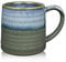 SECELES 500ml Large Ceramic Coffee Mugs Tea Cup, 18 Oz Handmade Kiln Change Glaze Coffee Cups with Large Handle for Coffee Cocoa Milk Tea Water Drink, Microwave Dishwasher Safe (Glacier Blue)