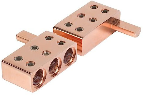 VIBE CLTIPC-V7 50mm² / 0 AWG Triple Terminal Verstärker Eingangsadapter (1x 50mm² auf 3X 50mm² / 100% OFC-Kupfer/Messing)
