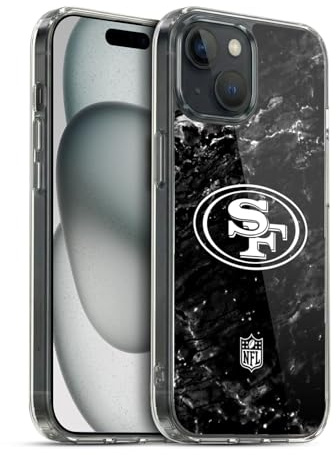 Head Case Designs Offizielle NFL Marmor San Francisco 49ers Artwork Soft Gel Handyhülle Hülle kompatibel mit Apple iPhone 15