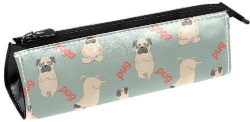 VAPOKF Yoga Fresh Bulldou Mops Stifttasche Schreibwaren Beutel Bleistift Tasche Kosmetiktasche Tasche Kompakte Reißverschlusstasche, multi, 5.5 ×6 ×20CM/2.2x2.4x7.9 in, Taschen-Organizer