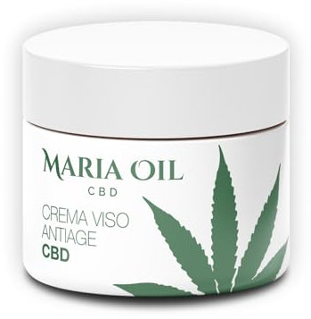 MARIA CBD OIL CBD Gesichtscreme Anti-Aging mit Hyaluronsäure, Anti-Falten, Anti-Aging, BOTOX-Effekt, geeignet für alle Hauttypen, 50ml