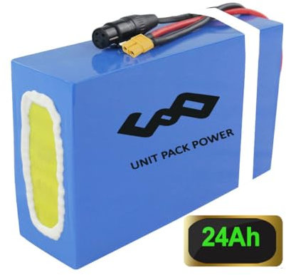 Unit Pack Power Batería de Litio 48V 24Ah Batería de Bicicleta eléctrica Scooter eléctrico/Motocicleta/Triciclo/Silla de Ruedas 1500W 750w 1000W