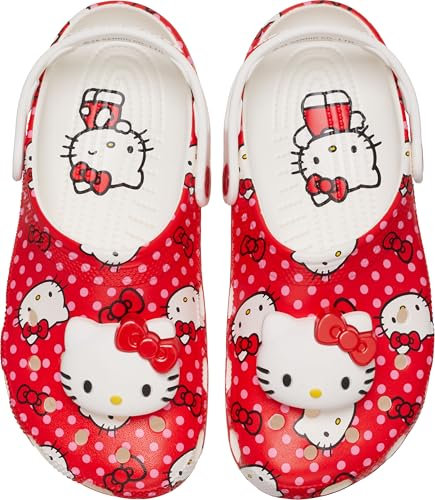 Crocs Unisex Kinder Hello Kitty Red Classic Clog K Clog, Multi, 30/31 EU