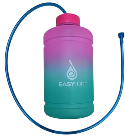 EasyJug Pregnancy Water Bottle - For Pregnant Women & Breastfeeding Mom, New Mommy Hospital Jug With Straw & Handle, Mama To Be BPA-Free Plastic Jugs For Drinking with Flexible Mega Bendy Straws