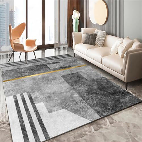 Teppich babyteppich mädchen babyzimmer deko Grau Wohnzimmerteppich, Tinte Geometrisches Streifendesign teppiche fürs kinderzimmer 180x280cm
