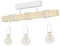 EGLO Deckenlampe Townshend, 3 flammige Vintage Deckenleuchte im Industrial Design, Retro Pendelleuchte aus Stahl und Holz, Farbe Weiß, braun, FSC zertifiziert, E27