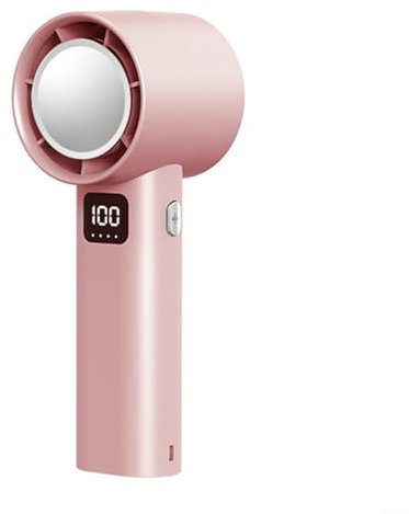 Zoegneer Hochgeschwindigkeits-Mini-Ventilator mit USB-Anschluss, wiederaufladbar, schnelles Aufladen, elektrischer Handventilator für Outdoor-Aktivitäten (Rosa)