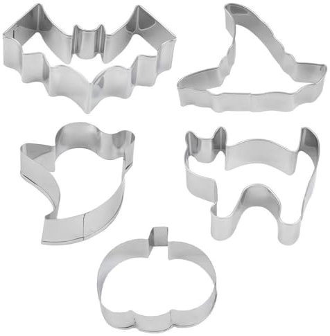 Halloween Ausstechformen Kürbis Ausstechformen, Plätzchenausstecher Edelstahl Halloween Ausstecher Kürbis Katze Geist Hexenhut Fledermaus Cookie Cutter Plätzchenformen Set