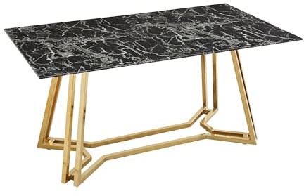 Dynamic24 Esstisch 160x90 cm Esszimmertisch Küchentisch Tisch Glastisch