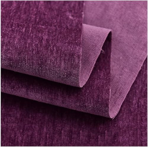 Tessuto da tappezzeria in velluto riccio, 150 x 100 cm, ciniglia viola scuro, per fai da te, divano, sedia, tende, cuscini, morbido tessuto in velluto per una decorazione domestica di lusso.