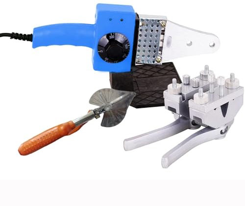 WUCIOA PU Round Belt Welding Machine, 800W Electric Drive Belt Connector Polyurethane Belt Hot Melt Machine Set with Scissor, Fixture, PU Belt Welder Connector for PU Strips, Plastic Pipes