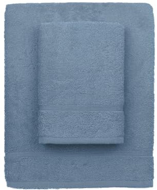 zer0bed, Asciugamani Bagno Lilla, Set 2 Asciugamani Bagno, Asciugamano Viso, Asciugamano Bidet, Tinta Unita, Avio, 100% cotone, Set 2 pezzi